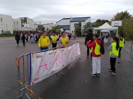 L'arrivée avec les volontaires